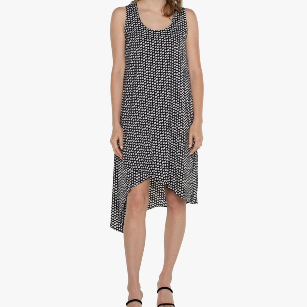 Liverpool Sleeveless U-Neckβ Dress with Asymmetric Hem M - Picture 2 of 5